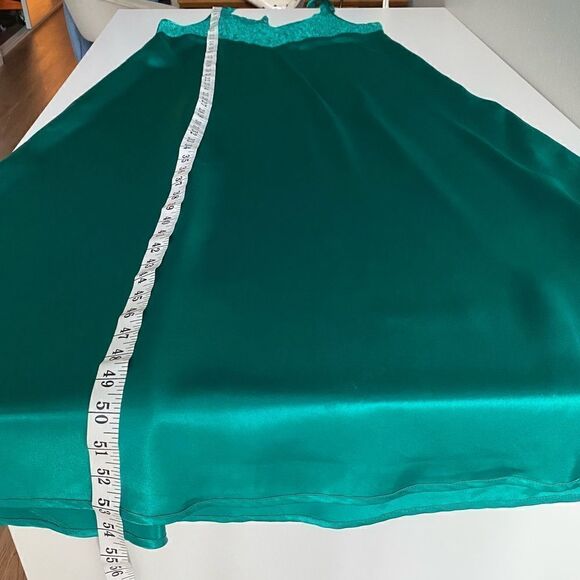 Vintage Morgan Taylor Emerald Green Lace Nightgown Negligee Maxi Dress Size L - Picture 11 of 14
